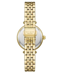 Kate Spade New York Women's Gracie Round Three-Hand Gold-Tone Stainless Steel Watch, 32mm