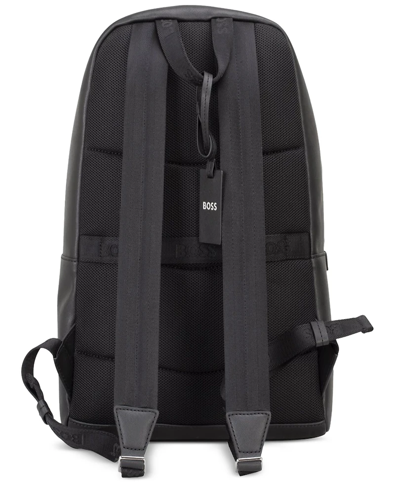 Hugo Boss Men's Zair Leather Large Backpack