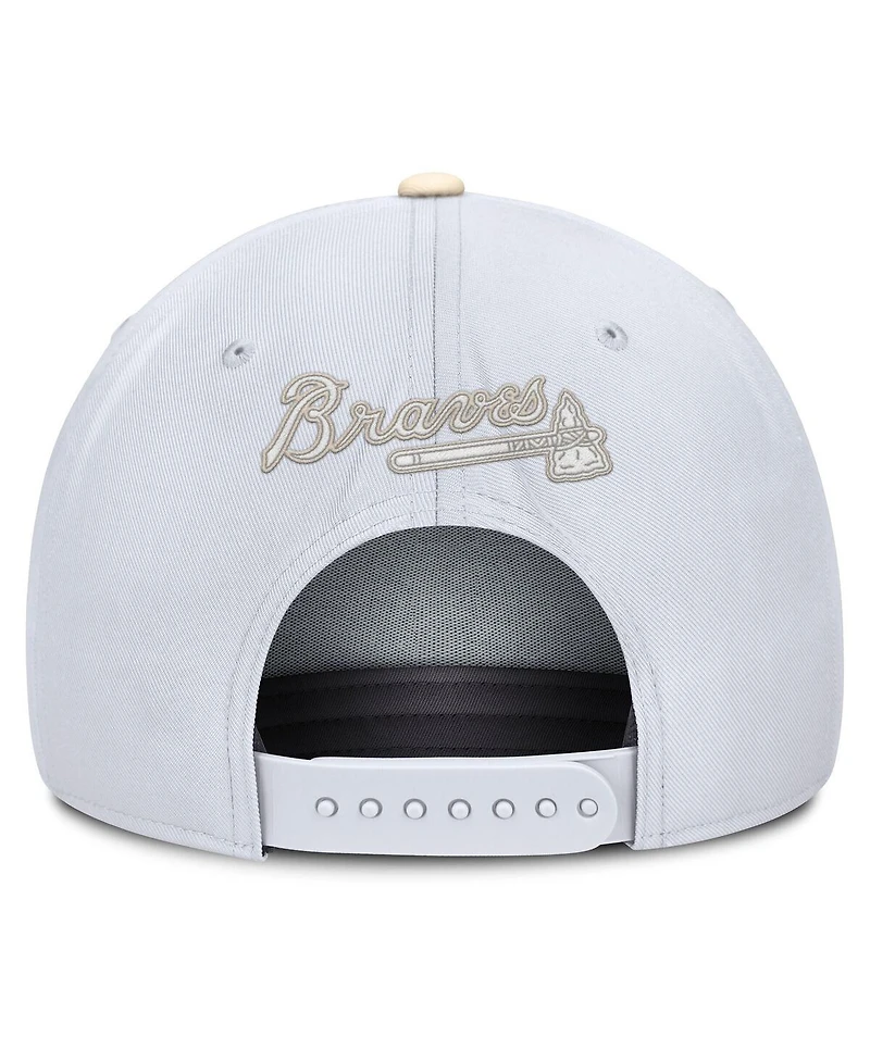 Nike Men's White/Cream Atlanta Braves Pro Performance Snapback Hat