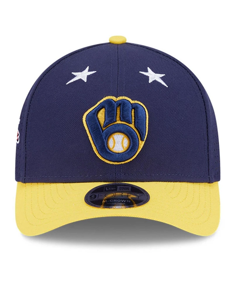New Era Men's Navy/Gold Milwaukee Brewers 2025 Mlb All-Star Game 9FORTY M-Crown Adjustable Hat