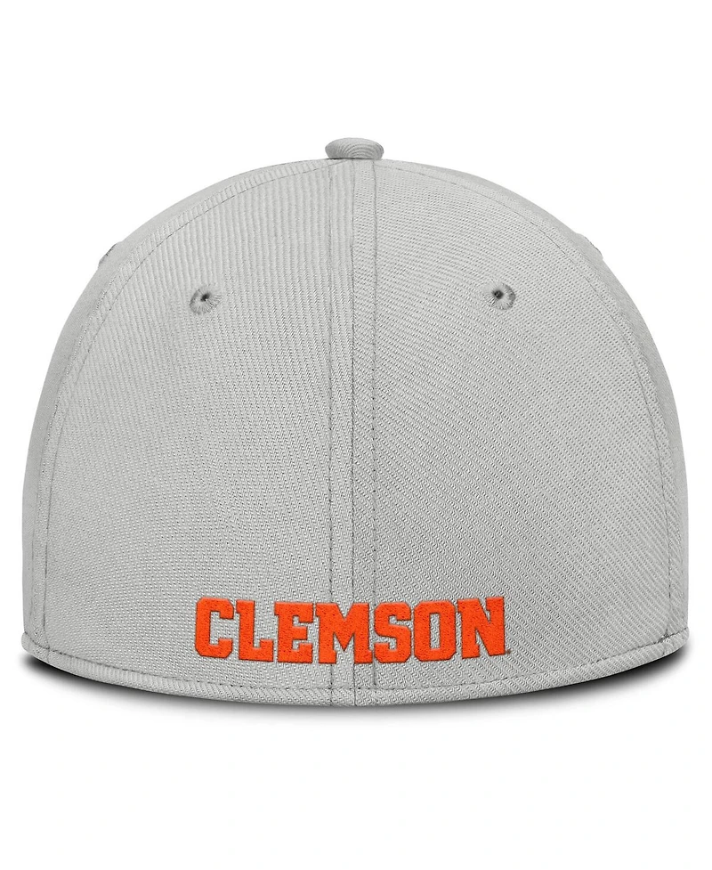 Nike Men's Gray Clemson Tigers Rise Practice Performance Adjustable Hat
