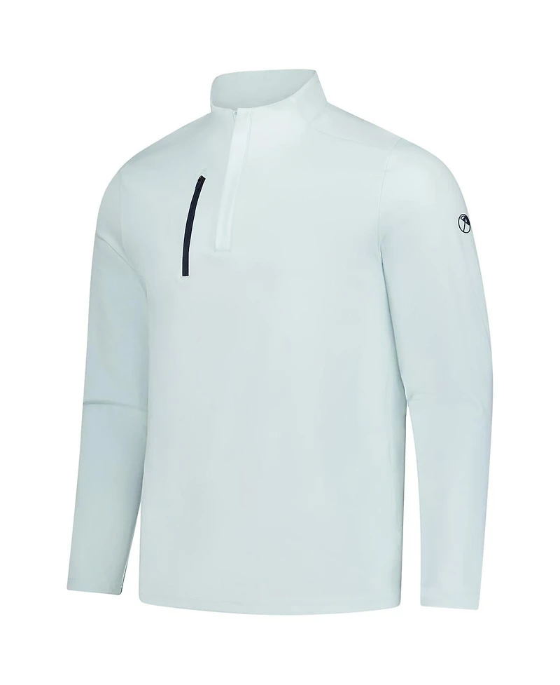 Puma Men's Mint Arnold Palmer Cloud spun One-Quarter Zip Top