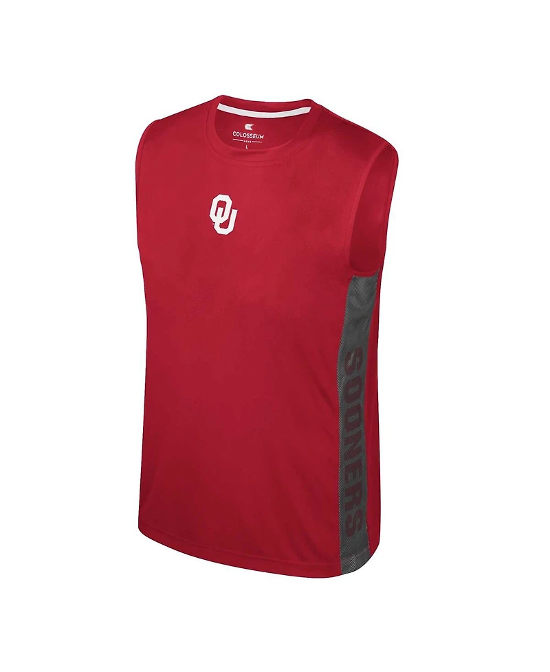 Colosseum Big Boys and Girls Crimson Oklahoma Sooners Smak Talk Sleeveless T-Shirt