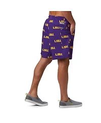 Columbia Men's Purple Lsu Tigers Back cast Iii Printed Shorts