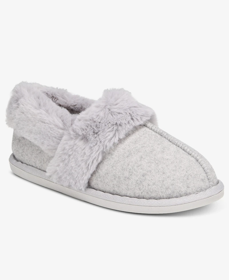 Charter Club Women's Faux-Fur-Lined Slippers, Macy's Exclusive