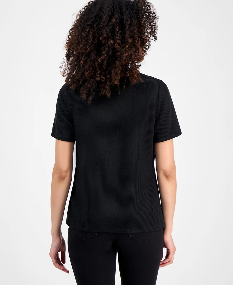 Style & Co Petite Short-Sleeve Crewneck Cardigan, Macy's Exclusive