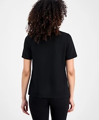 Style & Co Petite Short-Sleeve Crewneck Cardigan, Macy's Exclusive