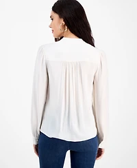 I.n.c. International Concepts Petite Puff-Sleeve Blouse, Macy's Exclusive