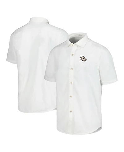 Tommy Bahama Men's White Ucf Knights Coconut Point Palm Vista IslandZone Camp Button-Up Shirt