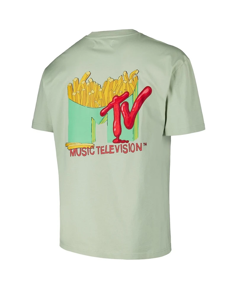 Freeze Max Men's Green Mtv French Fry Loose Fit T-Shirt