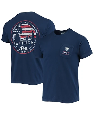 Image One Men's Navy Pitt Panthers Campus Americana T-Shirt