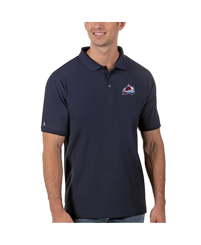 Antigua Men's Navy Colorado Avalanche Legacy Pique Polo Shirt