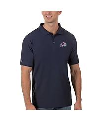 Antigua Men's Navy Colorado Avalanche Legacy Pique Polo Shirt