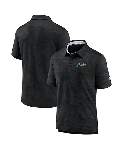 Fanatics Men's Black San Jose Sharks Special Edition 2.0 Authentic Pro Polo Shirt