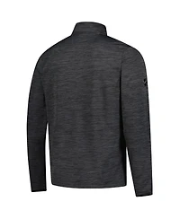 Fanatics Men's Heather Charcoal Chicago Blackhawks Authentic Pro Lightweight Quarter-Zip Pullover Hoodie