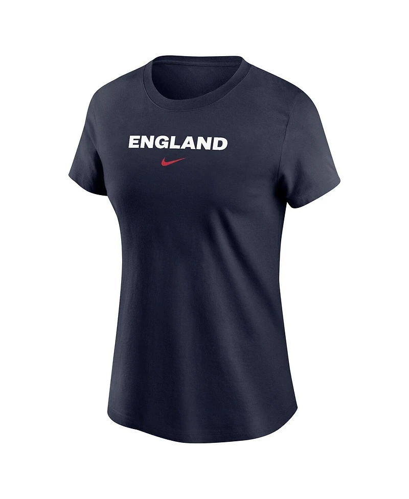 Nike Women's Navy England National Team Wordmark T-Shirt