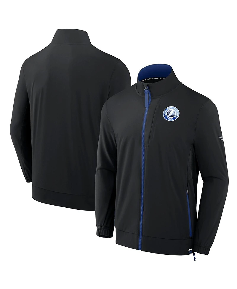 Fanatics Men's Black Tampa Bay Lightning Authentic Pro Rink Full-Zip Jacket