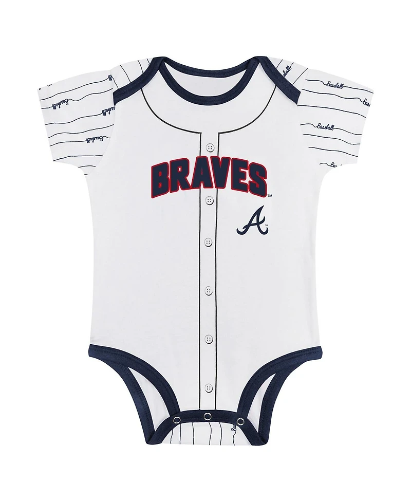 Outerstuff Baby Boys and Girls 2-Pack Atlanta Braves Play Ball Bodysuit