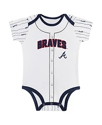 Outerstuff Baby Boys and Girls 2-Pack Atlanta Braves Play Ball Bodysuit