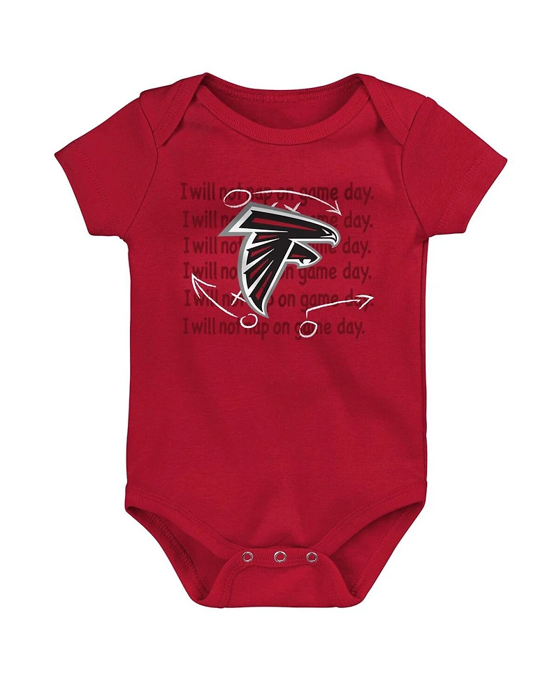 Outerstuff Baby Boys and Girls 3-Pack Atlanta Falcons Team Starter Bodysuit