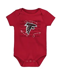 Outerstuff Baby Boys and Girls 3-Pack Atlanta Falcons Team Starter Bodysuit