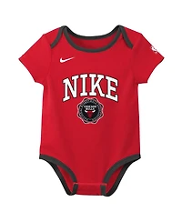 Nike Newborn 2-Pack Red/Black Chicago Bulls Just Do It Bodysuit Set