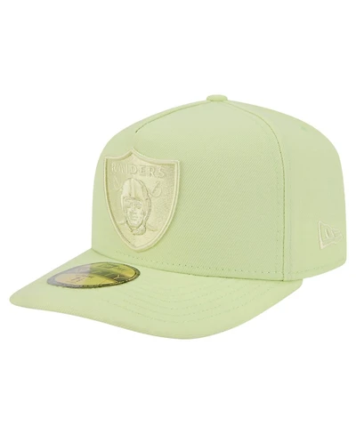 New Era Men's Light Green Las Vegas Raiders Color Pack A-Frame 59FIFTY Fitted Hat