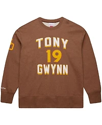 Mitchell & Ness Men's Tony Gwynn Brown San Diego Padres Legends Collection Vintage Logo Name Number Fleece Pullover Sweatshirt