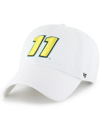 '47 Brand Men's White Denny Hamlin Clean Up Adjustable Hat