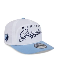 New Era Men's White/Light Blue Memphis Grizzlies 2025 Nba Draft On-Stage Nylon 19TWENTY Adjustable Hat