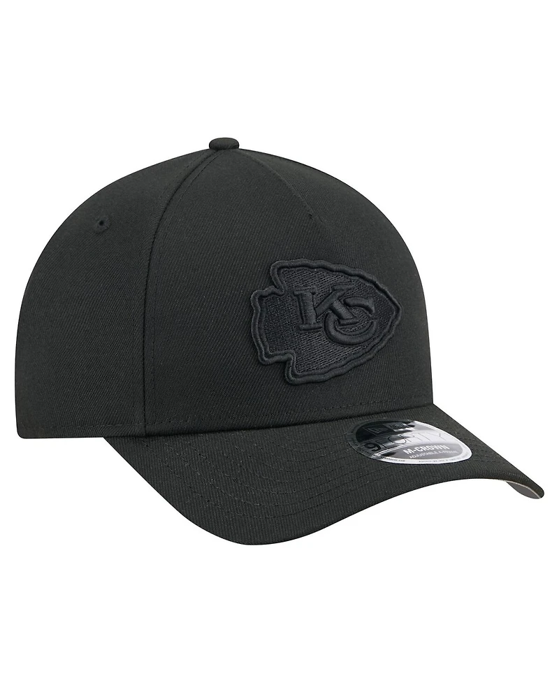 New Era Men's Black Kansas City Chiefs Team Collection 9FORTY M-crown A-Frame Adjustable Hat