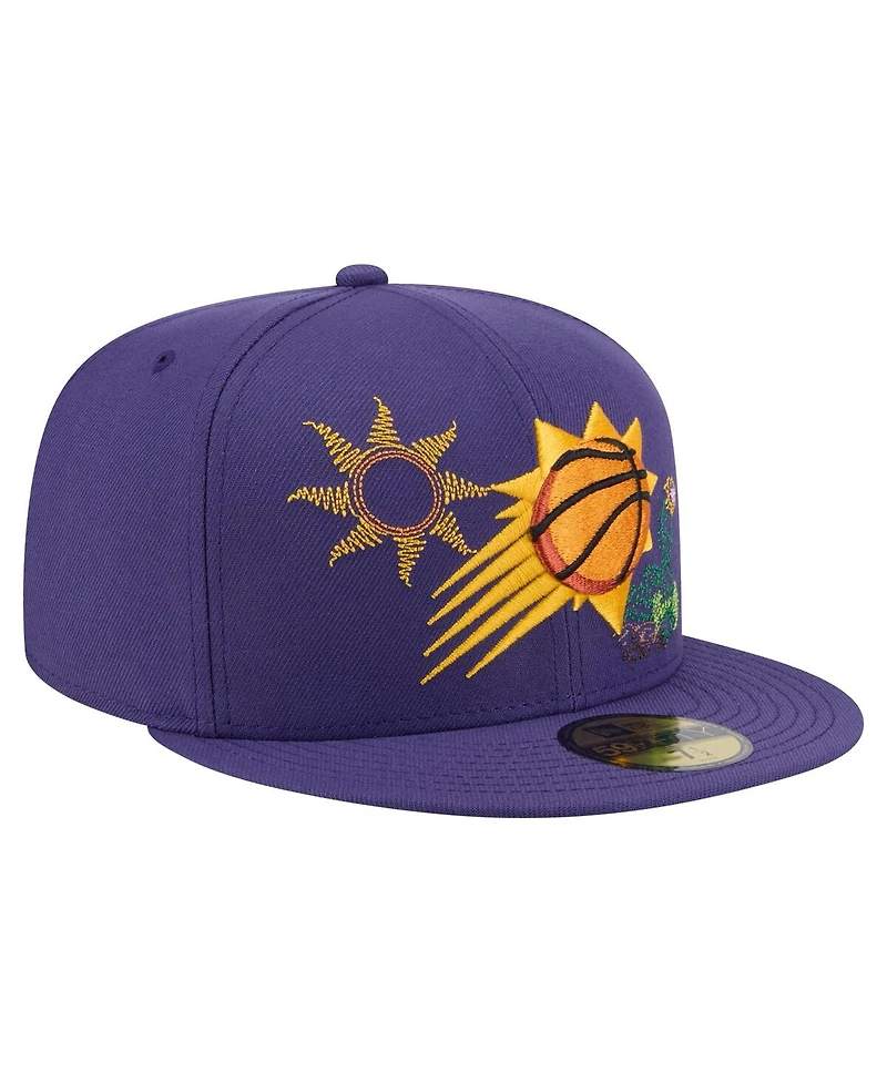New Era Men's Purple Phoenix Suns State Stitch 59FIFTY Fitted Hat