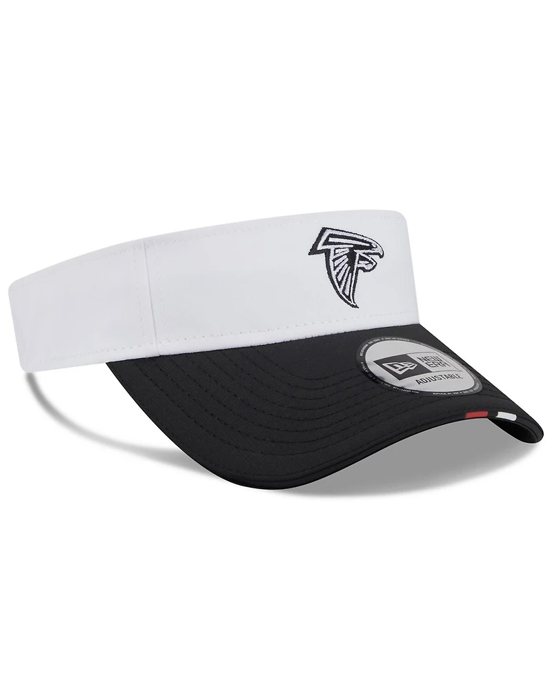 New Era Men's White/Black Atlanta Falcons 2025 Nfl Training Camp Adjustable Visor Hat