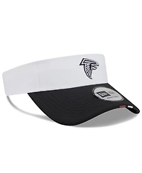 New Era Men's White/Black Atlanta Falcons 2025 Nfl Training Camp Adjustable Visor Hat
