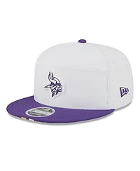 New Era Men's White/Purple Minnesota Vikings 2025 Nfl Training Camp Split Panel 9FIFTY Snapback Hat