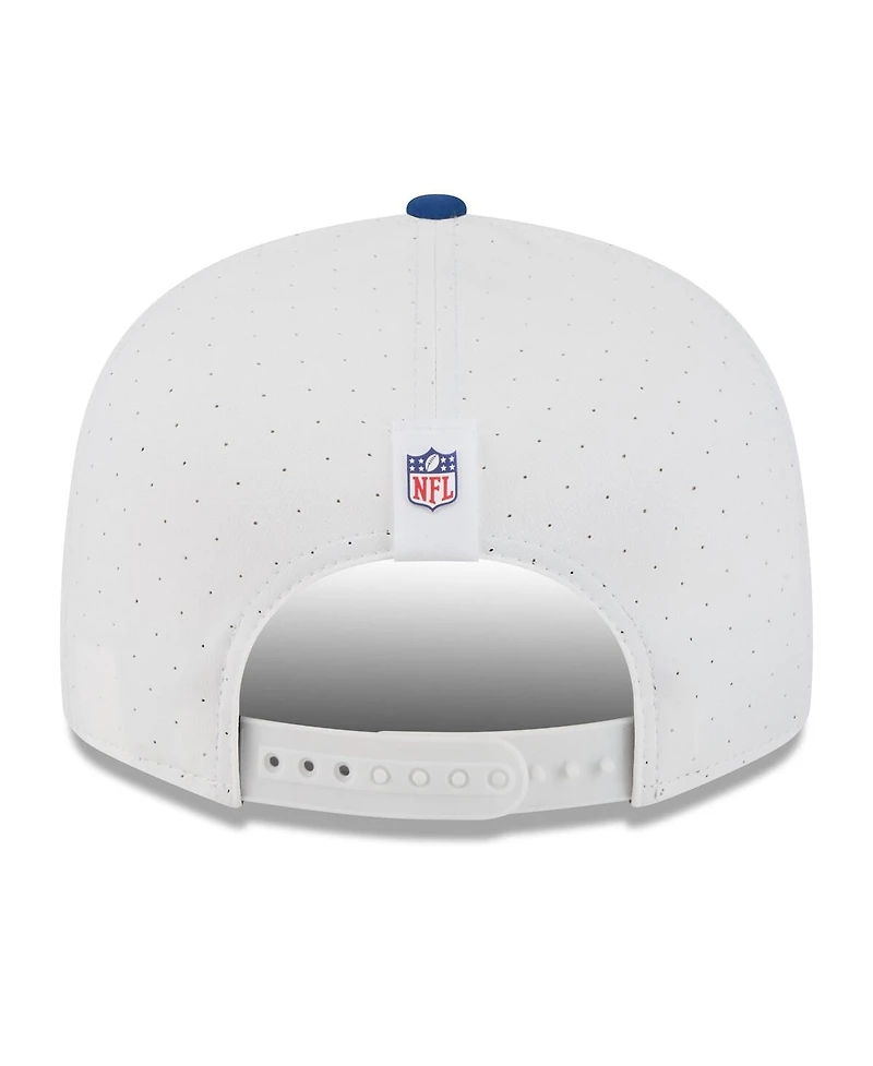 New Era Men's White/Royal Indianapolis Colts 2025 Nfl Training Camp Split Panel 9FIFTY Snapback Hat