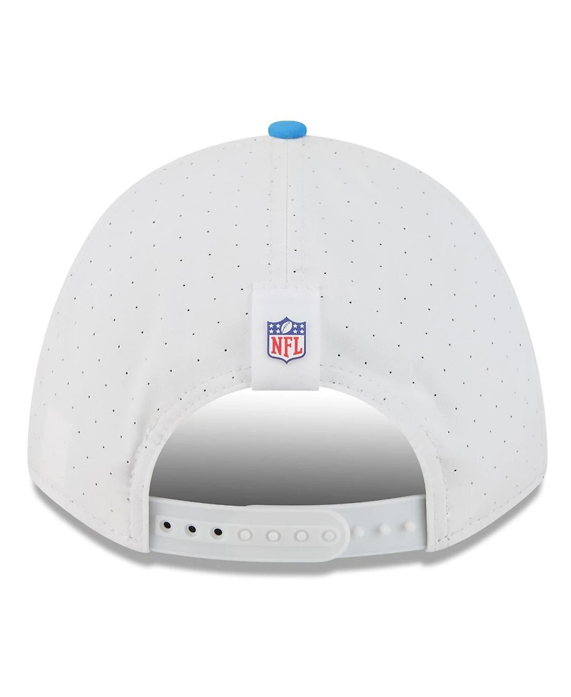 New Era Men's White/Powder Blue Los Angeles Chargers 2025 Nfl Training Camp A-Frame 9FORTY Adjustable Hat