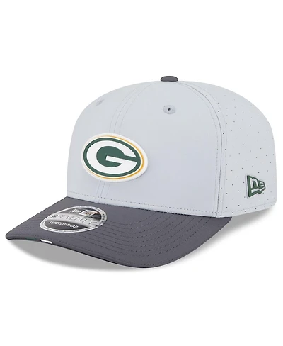 New Era Men's Gray/Graphite Green Bay Packers 2025 Nfl Training Camp 9SEVENTY Adjustable Hat