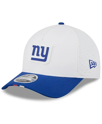 New Era Big Boys and Girls White/Royal New York Giants 2025 Nfl Training Camp A-Frame 9FORTY Adjustable Hat
