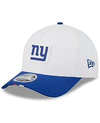 New Era Big Boys and Girls White/Royal New York Giants 2025 Nfl Training Camp A-Frame 9FORTY Adjustable Hat
