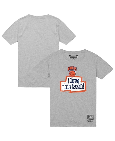 Mitchell & Ness Men's Heather Gray New York Knicks I Love This Team T-Shirt