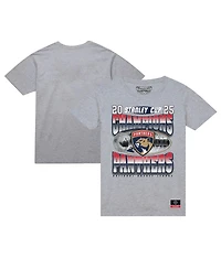 Mitchell & Ness Men's Heather Gray Florida Panthers 2025 Stanley Cup Champions Victory Arch T-Shirt