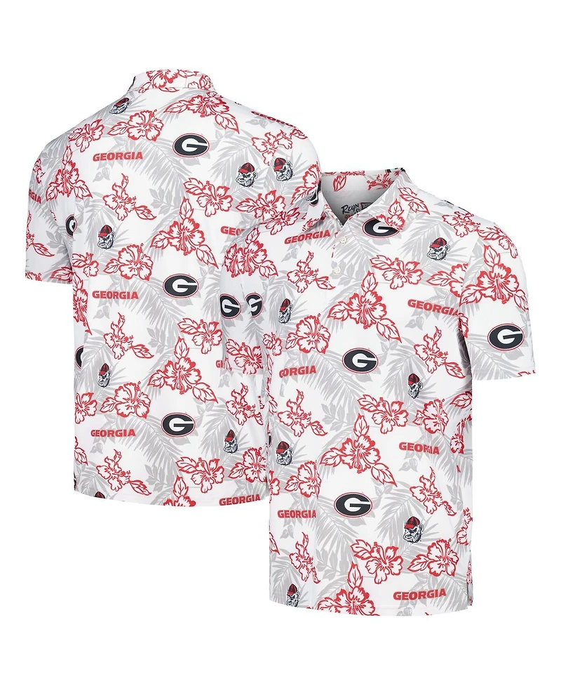 Reyn Spooner Men's White Georgia Bulldogs Performance Polo Shirt