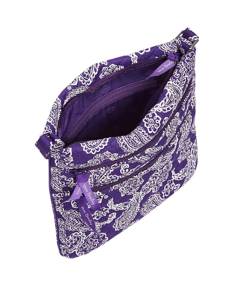 Vera Bradley Women's Tcu Horned Frogs Iconic Triple-Zip Bandana Hipster Crossbody Purse