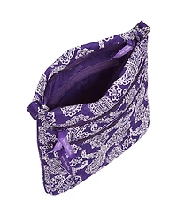 Vera Bradley Women's Tcu Horned Frogs Iconic Triple-Zip Bandana Hipster Crossbody Purse