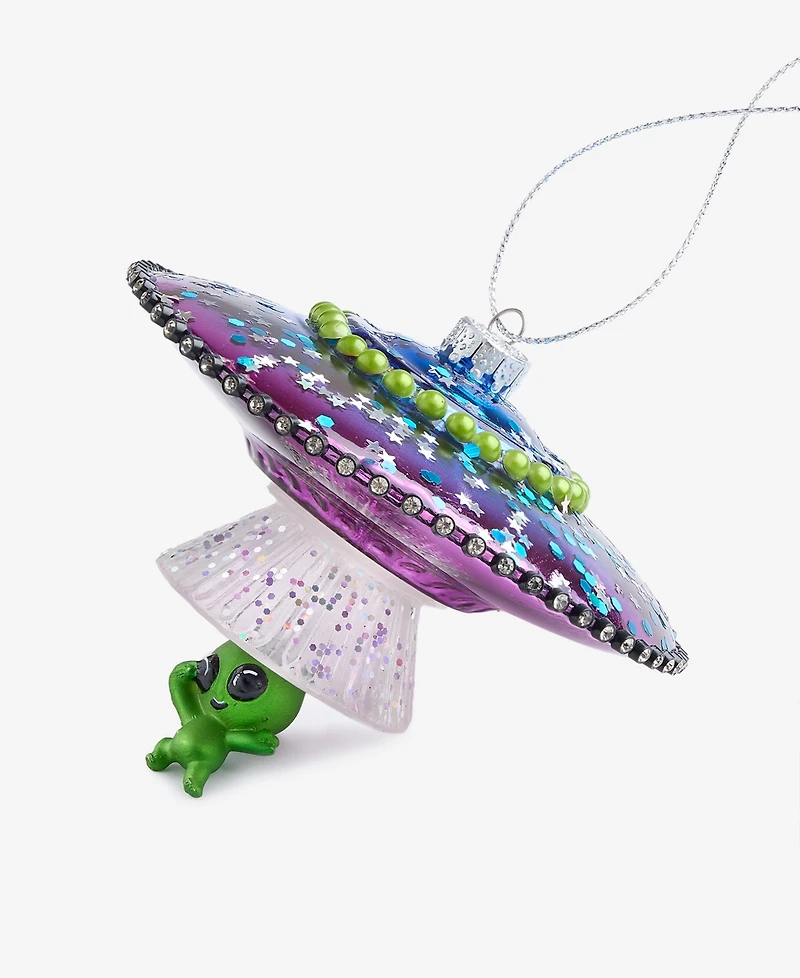 Holiday Lane Eclectic Charm Glass Ufo Ornament. Macy's Exclusive