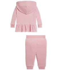 Polo Ralph Lauren Baby Girls Velour Hoodie & Jogger Pant Set