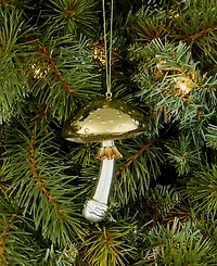 Holiday Lane Enchanted Forest Gold-Tone Mushroom Ornament, Macy's Exclusive