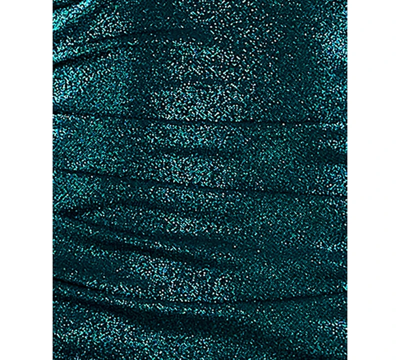 Emerald Sundae Juniors' Glitter-Knit Cowlneck Mini Dress