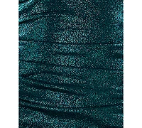 Emerald Sundae Juniors' Glitter-Knit Cowlneck Mini Dress